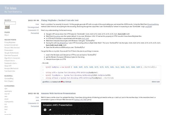 Barthelme theme site design template sample