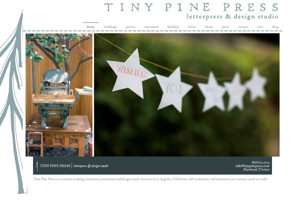 tinypinepress.com site used Twenty Twelve Child