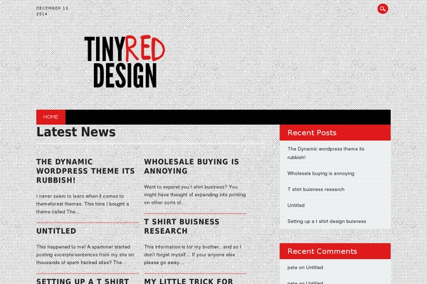 tinyreddesign.com site used The Newswire