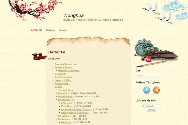 tionghoa.com site used Oriental Writing