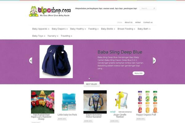 Boutique theme site design template sample