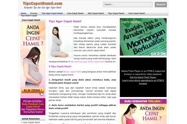Do’a Ibu theme site design template sample