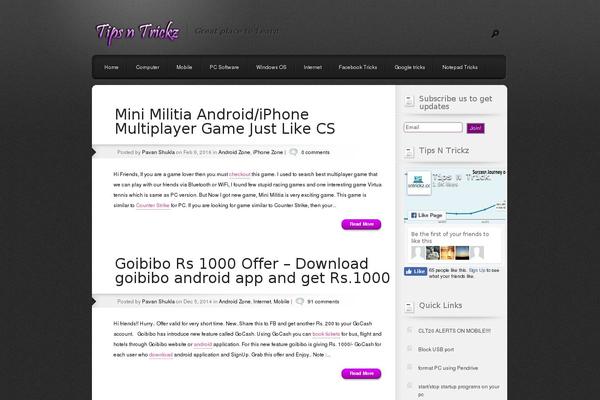 tipsntrickz.com site used Advance-blogging