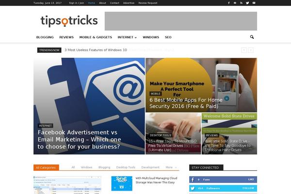 Zox-news-child theme site design template sample