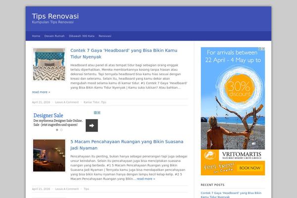Ganteng theme site design template sample