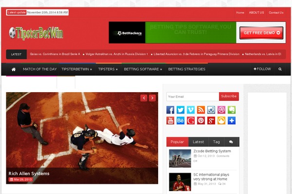 tipsterbetwin.com site used Theme Rush
