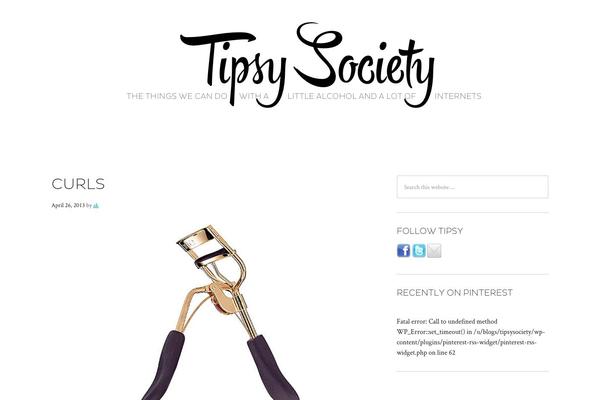 Site using Pinterest RSS Widget plugin