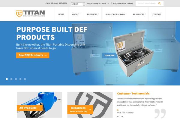 Titan theme site design template sample