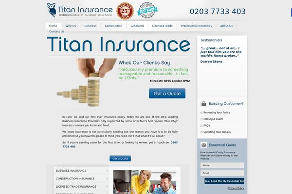 Titan theme site design template sample