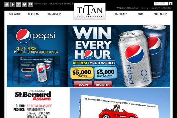 Titan theme site design template sample