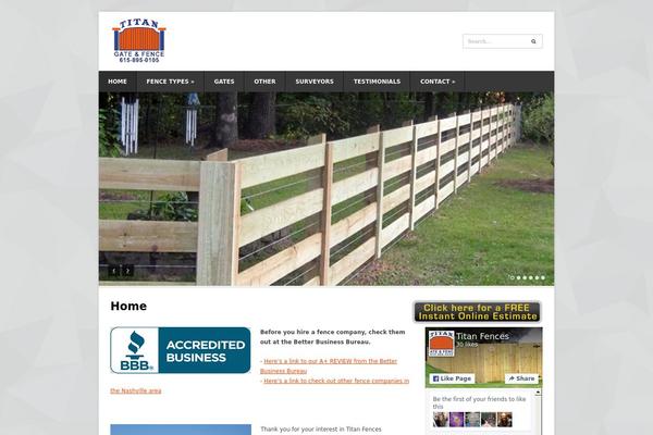 Titan theme site design template sample