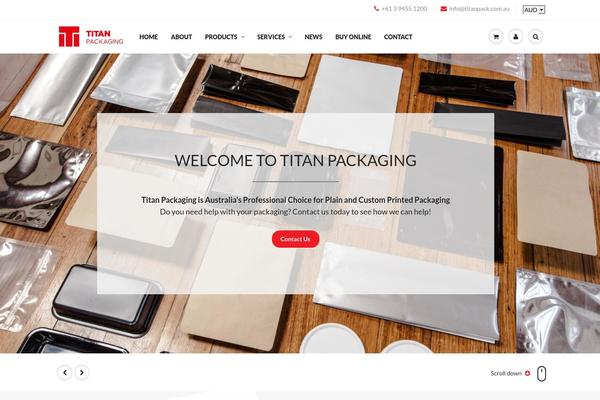 Titan theme site design template sample