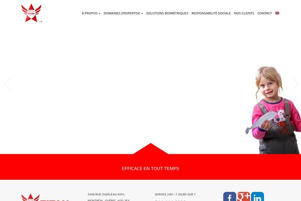 Titan theme site design template sample