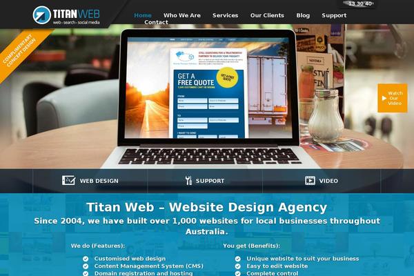 Titan theme site design template sample