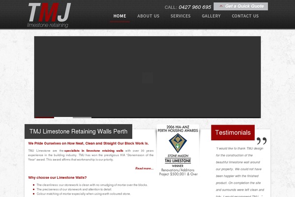 tmjlimestoneretainingwalls.com.au site used Tmj