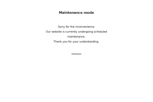 Site using WP Maintenance Mode plugin