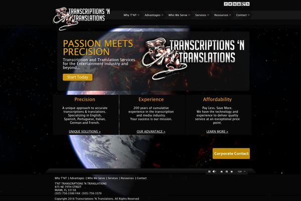 Tnt theme site design template sample