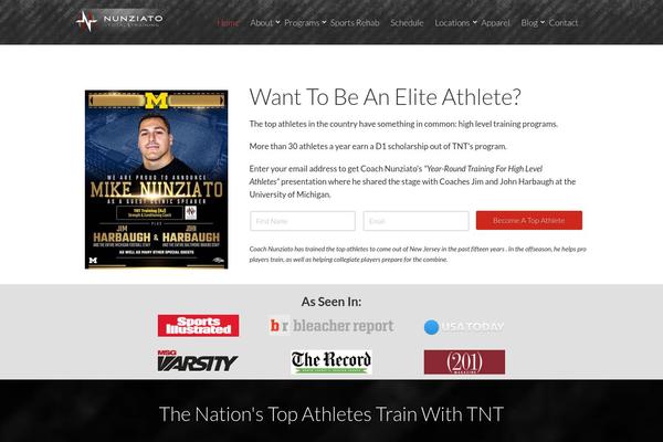 Tnt theme site design template sample