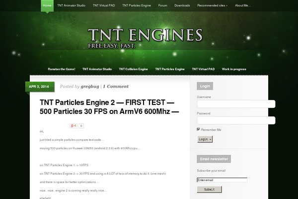 Site using Email newsletter plugin
