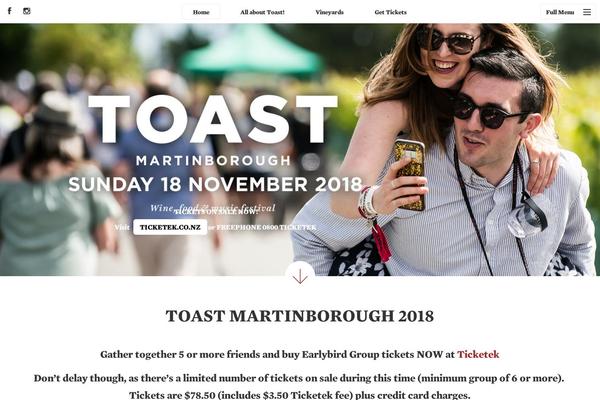 Toast theme site design template sample