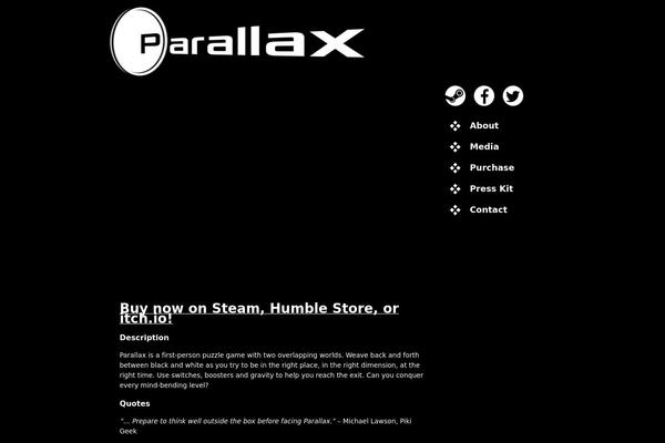 Parallax theme site design template sample