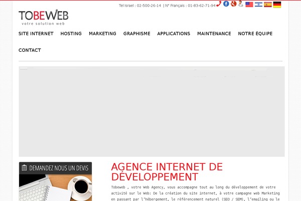 tobeweb.eu site used Fr