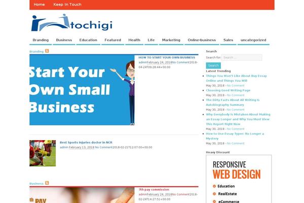 Simplicity2 theme site design template sample