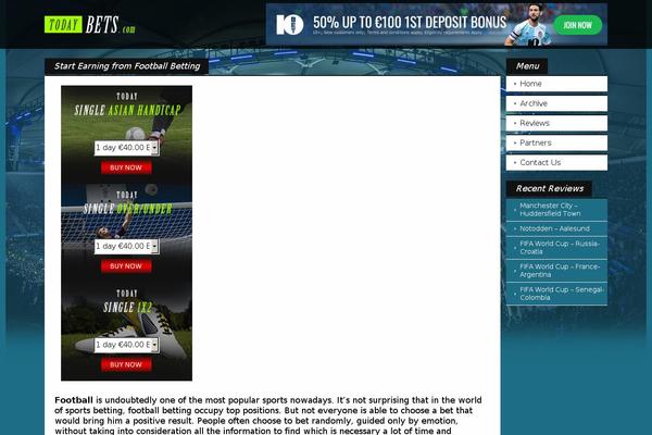 todaybets.com site used Footballsinglesidebar