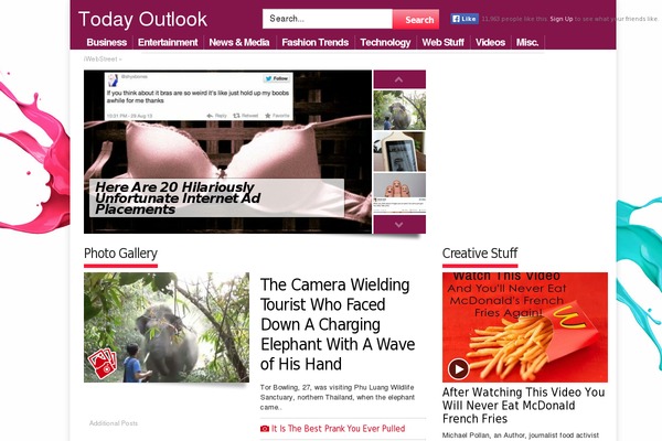 Site using Sharebar plugin