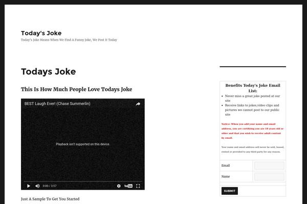 Twenty Fourteen theme site design template sample