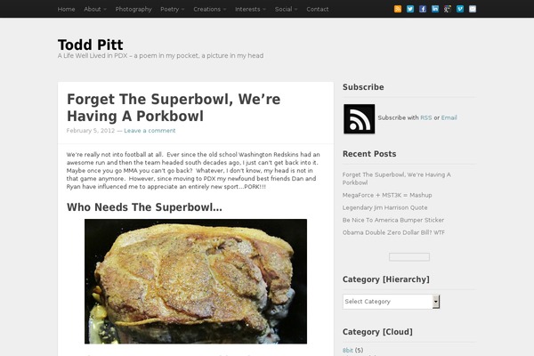 Standard theme site design template sample