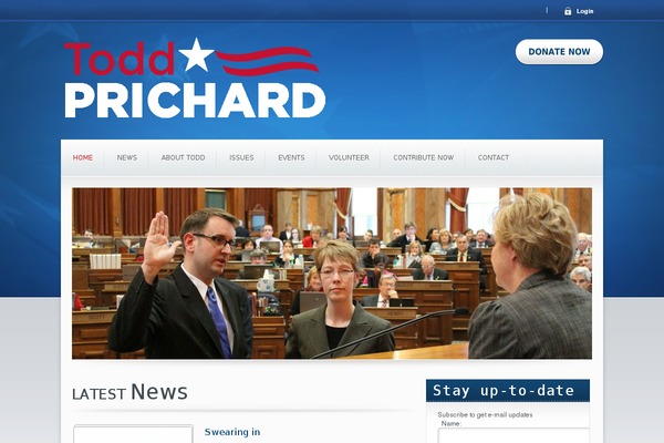 Candidate theme site design template sample