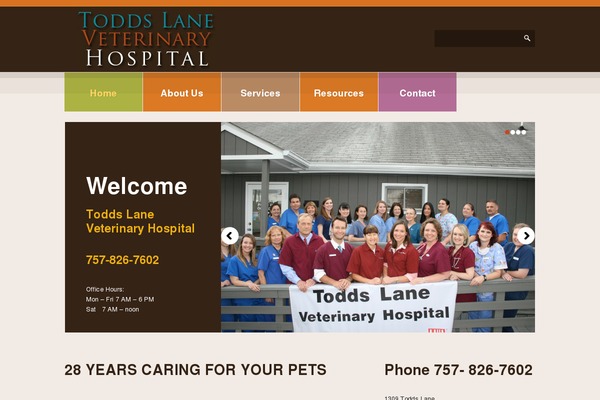 toddslanevet.com site used Theme1380