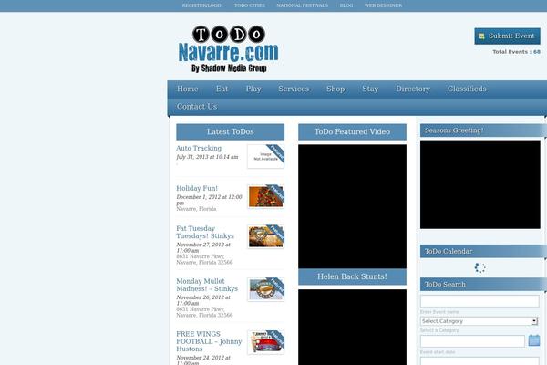 Events theme site design template sample