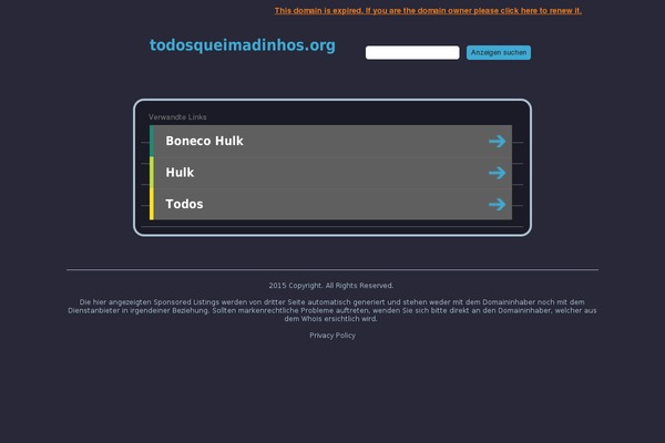 todosqueimadinhos.org site used Selection