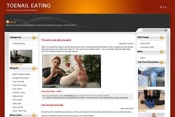 toenaileating.com site used Red Evo Aphelion