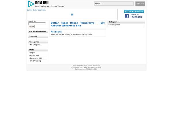 Do’a Ibu theme site design template sample