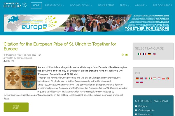 together4europe.org site used Linstar