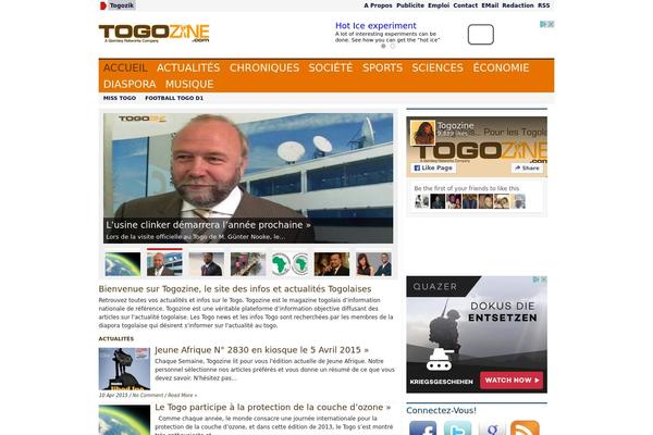 togozine.com site used Wpadvnewspaper133