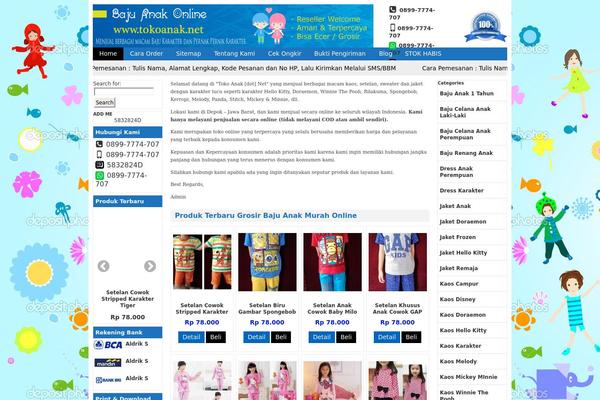 Wptoko theme site design template sample