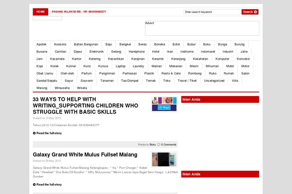 Gazette theme site design template sample