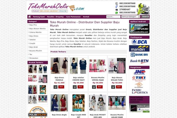 Wptoko theme site design template sample