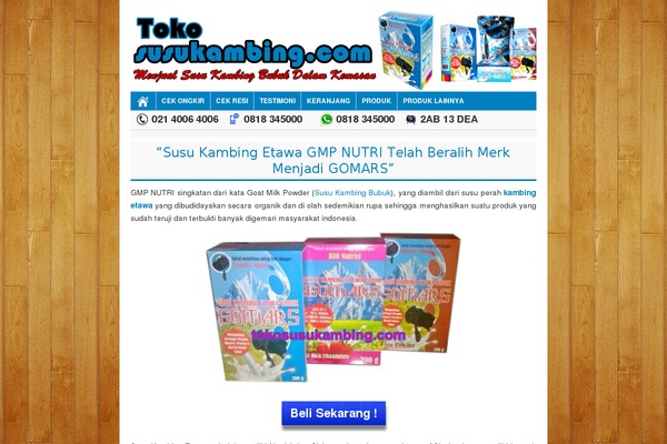 tokosusukambing.com site used Toko Landing