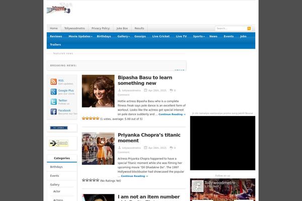 tollywoodmetro.com site used Resizable