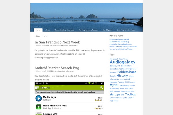 K2 theme site design template sample