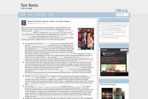 tomrants.com site used Admired