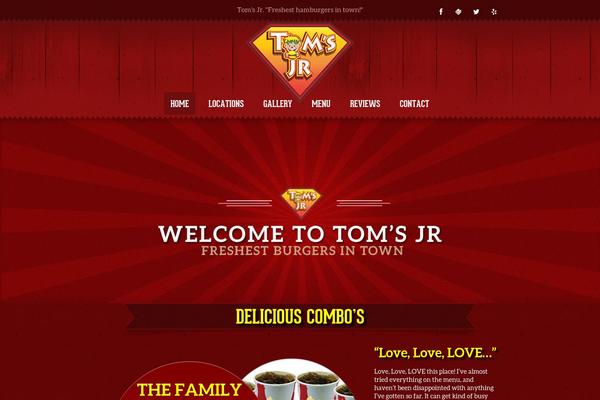 Burger theme site design template sample