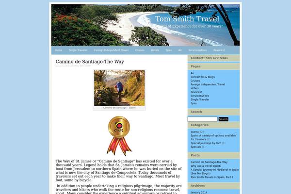 Travel theme site design template sample