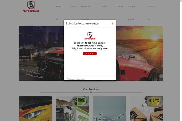 Site using Homepage-pop-up plugin