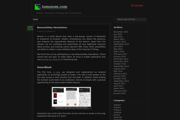 zDark theme site design template sample
